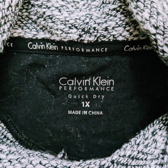 Calvin Klein Performance Quick Dry Cowl Pullover Women's Size 1X Black and White - Picture 4 of 5
